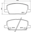 Jeu de 4 plaquettes de frein avant BREMBO P 07 012 - Visuel 2