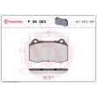 Jeu de 4 plaquettes de frein arrière BREMBO P 09 003 - Visuel 2