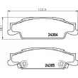 Jeu de 4 plaquettes de frein arrière BREMBO P 09 007 - Visuel 2