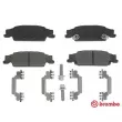 Jeu de 4 plaquettes de frein arrière BREMBO P 09 007 - Visuel 1
