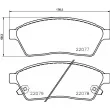 Jeu de 4 plaquettes de frein avant BREMBO P 09 009 - Visuel 2