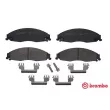 Jeu de 4 plaquettes de frein avant BREMBO P 09 011 - Visuel 1