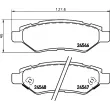 Jeu de 4 plaquettes de frein arrière BREMBO P 09 014 - Visuel 2