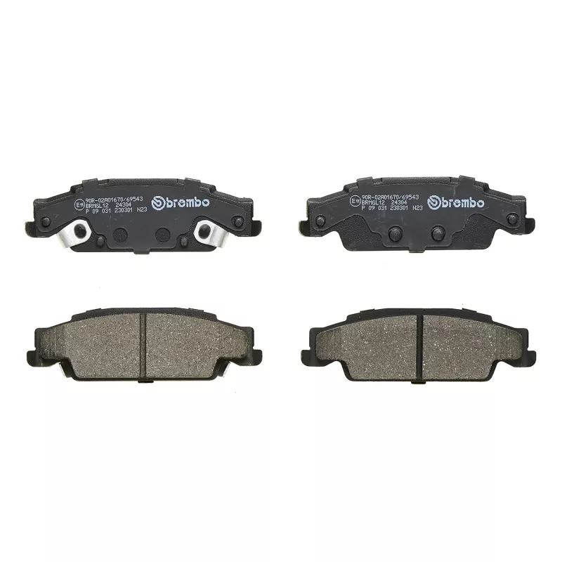 Jeu de 4 plaquettes de frein arrière BREMBO P 09 031