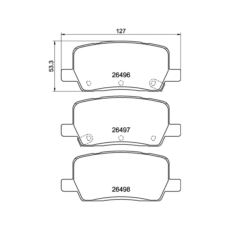 Jeu de 4 plaquettes de frein arrière BREMBO P 09 032
