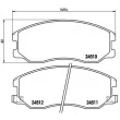Jeu de 4 plaquettes de frein avant BREMBO P 10 003 - Visuel 2