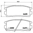 Jeu de 4 plaquettes de frein arrière BREMBO P 10 004 - Visuel 2