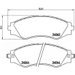Jeu de 4 plaquettes de frein avant BREMBO P 10 006 - Visuel 2