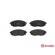 Jeu de 4 plaquettes de frein avant BREMBO P 10 007 - Visuel 1