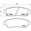 Jeu de 4 plaquettes de frein arrière BREMBO P 10 010 - Visuel 2