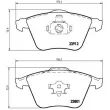 Jeu de 4 plaquettes de frein avant BREMBO P 10 012 - Visuel 2