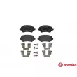 Jeu de 4 plaquettes de frein arrière BREMBO P 10 013 - Visuel 1