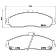 Jeu de 4 plaquettes de frein avant BREMBO P 10 052 - Visuel 2
