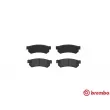Jeu de 4 plaquettes de frein arrière BREMBO P 10 053 - Visuel 1