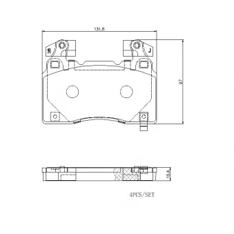 Jeu de 4 plaquettes de frein avant BREMBO P 10 064E