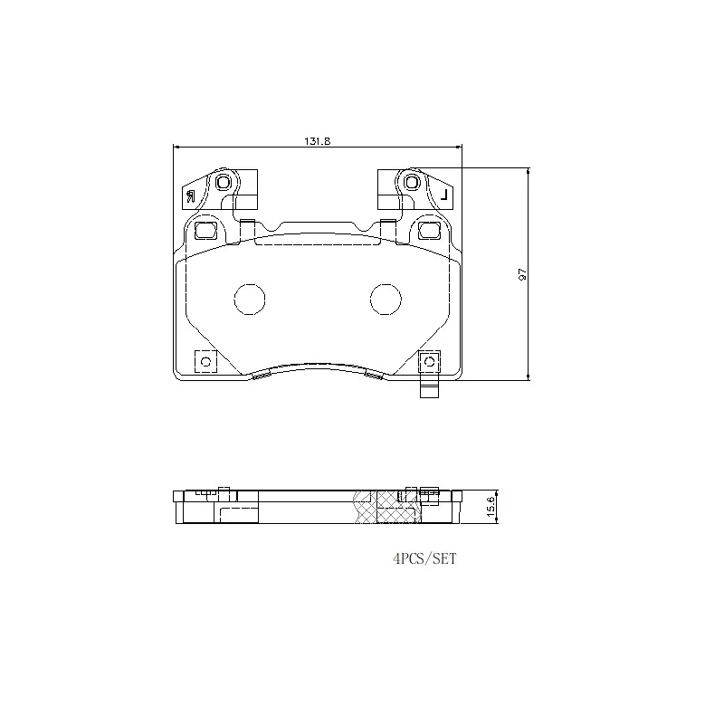 Jeu de 4 plaquettes de frein avant BREMBO P 10 064E