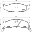 Jeu de 4 plaquettes de frein avant BREMBO P 11 006 - Visuel 2