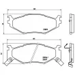Jeu de 4 plaquettes de frein avant BREMBO P 11 007 - Visuel 2