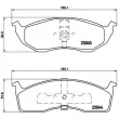 Jeu de 4 plaquettes de frein avant BREMBO P 11 008 - Visuel 2