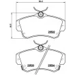 Jeu de 4 plaquettes de frein avant BREMBO P 11 012 - Visuel 2