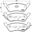 Jeu de 4 plaquettes de frein arrière BREMBO P 11 014 - Visuel 2