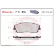 Jeu de 4 plaquettes de frein avant BREMBO P 11 019 - Visuel 2