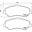 Jeu de 4 plaquettes de frein avant BREMBO P 11 022 - Visuel 2