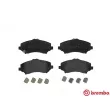 Jeu de 4 plaquettes de frein avant BREMBO P 11 022 - Visuel 1