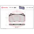 Jeu de 4 plaquettes de frein avant BREMBO P 11 023 - Visuel 2