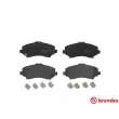 Jeu de 4 plaquettes de frein avant BREMBO P 11 025 - Visuel 1