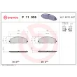 Jeu de 4 plaquettes de frein avant BREMBO P 11 035 - Visuel 2