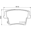 Jeu de 4 plaquettes de frein arrière BREMBO P 11 040 - Visuel 2