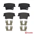 Jeu de 4 plaquettes de frein arrière BREMBO P 11 040 - Visuel 1