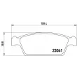 Jeu de 4 plaquettes de frein avant BREMBO P 15 001 - Visuel 2
