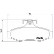 Jeu de 4 plaquettes de frein arrière BREMBO P 15 005 - Visuel 2