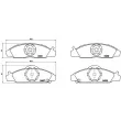 Jeu de 4 plaquettes de frein avant BREMBO P 15 008 - Visuel 2