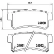 Jeu de 4 plaquettes de frein arrière BREMBO P 15 009 - Visuel 2