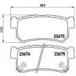 Jeu de 4 plaquettes de frein arrière BREMBO P 15 010 - Visuel 2