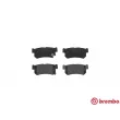 Jeu de 4 plaquettes de frein arrière BREMBO P 15 010 - Visuel 1