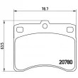 Jeu de 4 plaquettes de frein avant BREMBO P 16 003 - Visuel 2