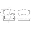 Jeu de 4 plaquettes de frein avant BREMBO P 16 013X - Visuel 2