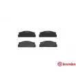 Jeu de 4 plaquettes de frein arrière BREMBO P 23 002 - Visuel 1