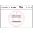 Jeu de 4 plaquettes de frein avant BREMBO P 23 003 - Visuel 2