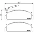 Jeu de 4 plaquettes de frein avant BREMBO P 23 005 - Visuel 2