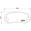 Jeu de 4 plaquettes de frein arrière BREMBO P 23 008 - Visuel 2