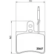 Jeu de 4 plaquettes de frein arrière BREMBO P 23 010 - Visuel 2