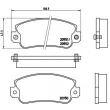 Jeu de 4 plaquettes de frein avant BREMBO P 23 013 - Visuel 2