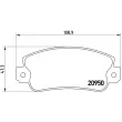 Jeu de 4 plaquettes de frein avant BREMBO P 23 021 - Visuel 2