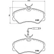 Jeu de 4 plaquettes de frein avant BREMBO P 23 023 - Visuel 2