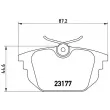 Jeu de 4 plaquettes de frein arrière BREMBO P 23 026 - Visuel 2